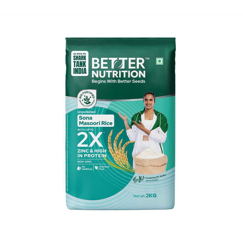 Better Nutrition Sona Masoori Rice | High Protein | Rich in Zinc