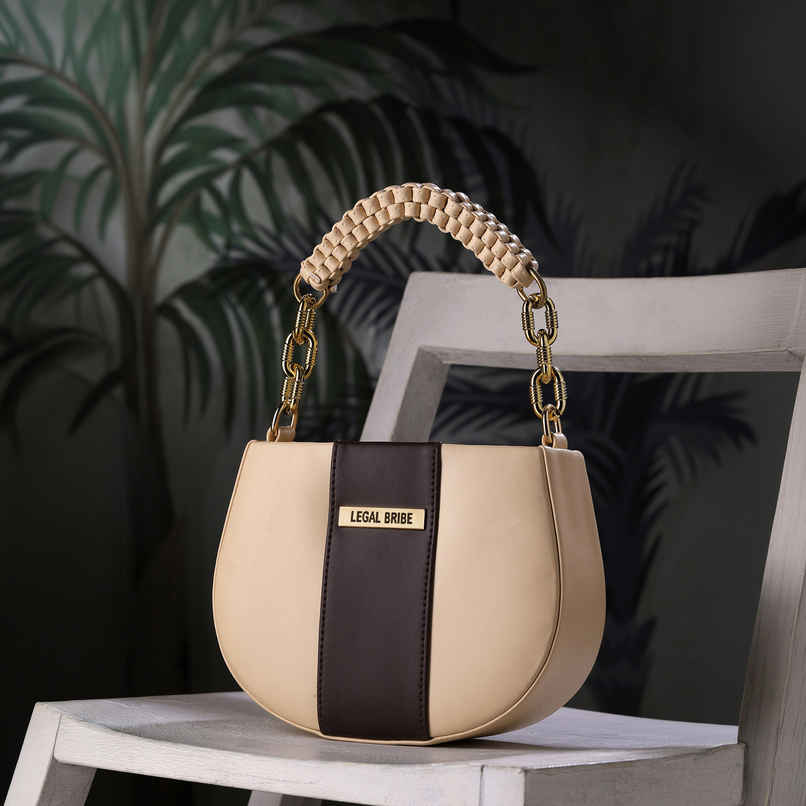 Legal Bribe Women's Knitted Handle Sling Bag | LB1966 | Brown