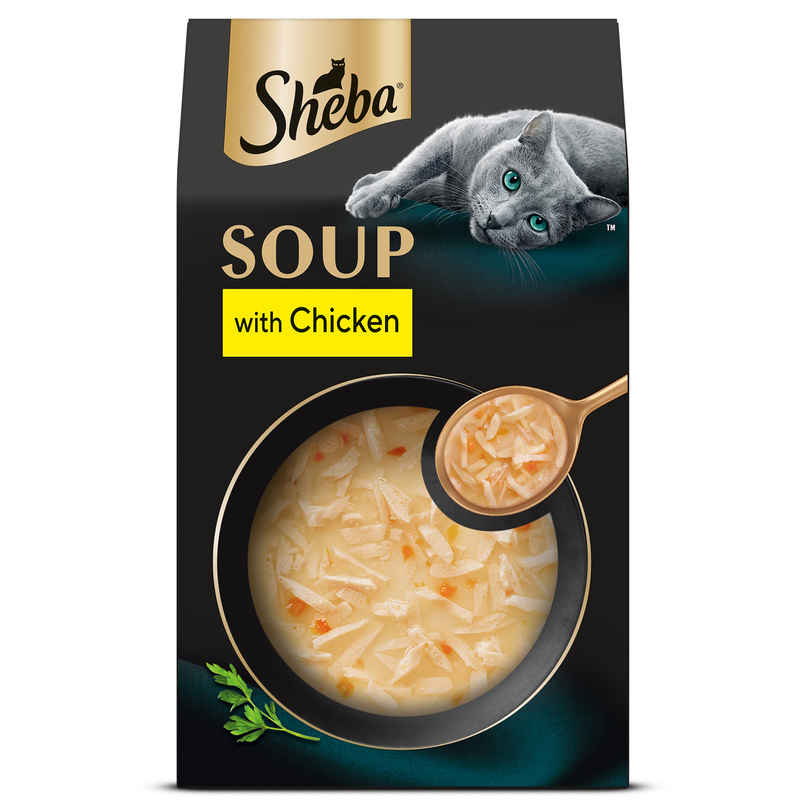 Sheba Soup With Chicken Premium Adult Wet Cat Food Pouches | Tender & Tasty Delight Sheba Soup With Chicken Premium Adult Wet Cat Food Pouches | Tender & Tasty Delight