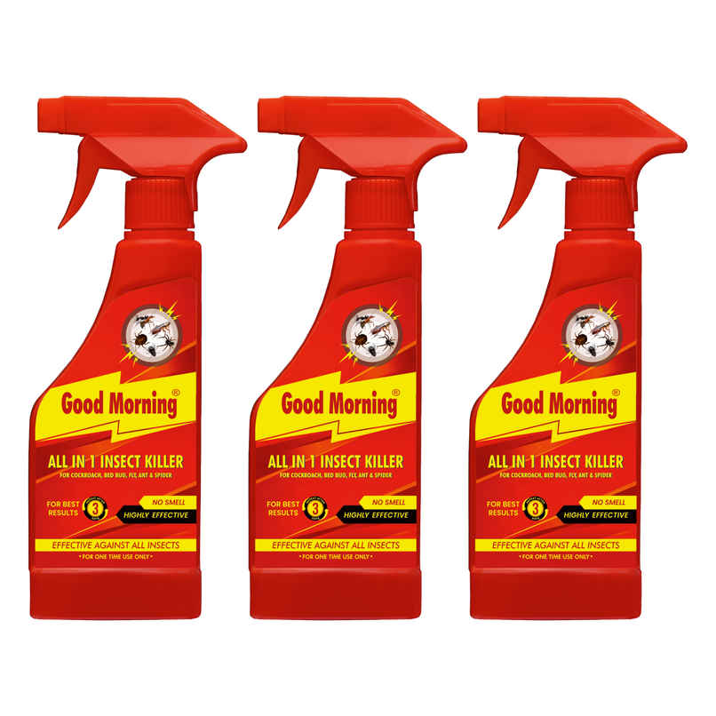 Good Morning All Insect Killer Spray - 400ml | Pack of 3 Good Morning All Insect Killer Spray - 400ml | Pack of 3