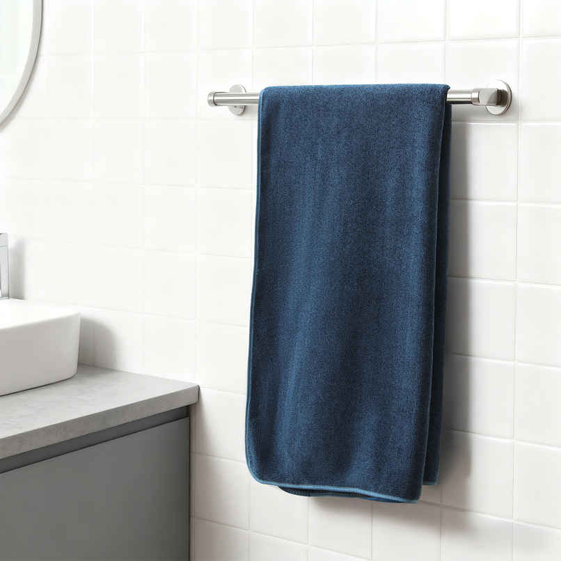 Story@Home Microfiber Towels | Solid Bath Towel | 400 GSM | XL | Blue