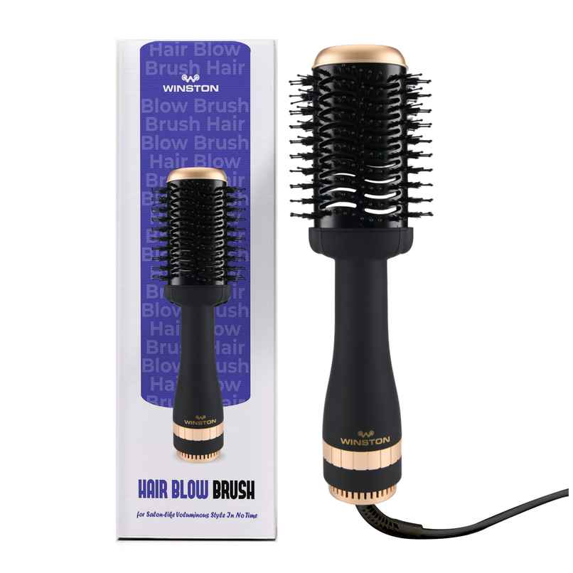 Winston 2 In 1 Hair Styling Blow Brush For Women - 1200 Watts (Black)
