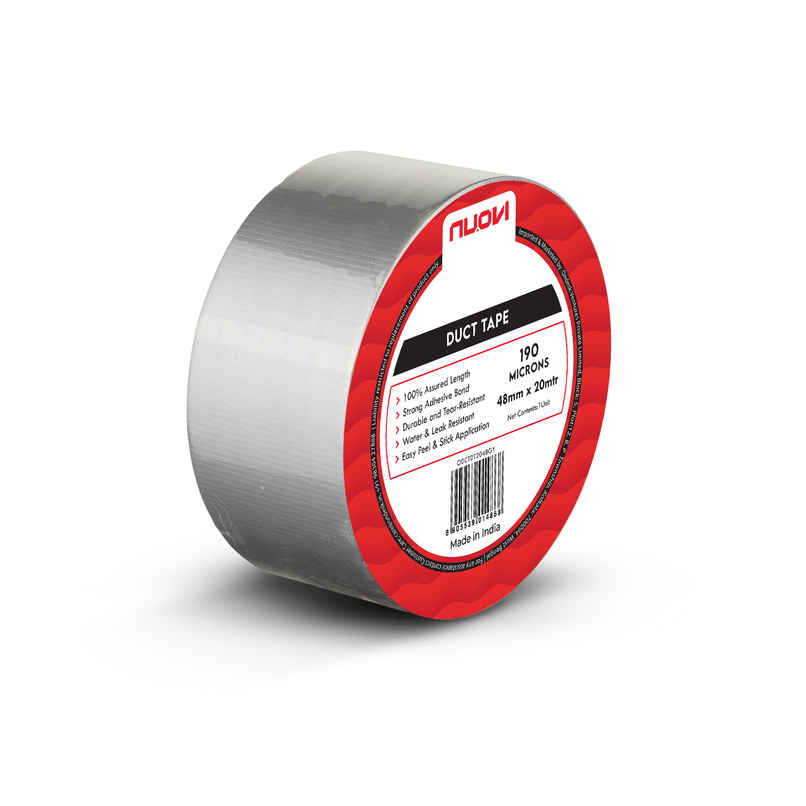 Nuovi Duct Tape | Grey - 48 mm x 20 m, 190 Micron Nuovi Duct Tape | Grey - 48 mm x 20 m, 190 Micron