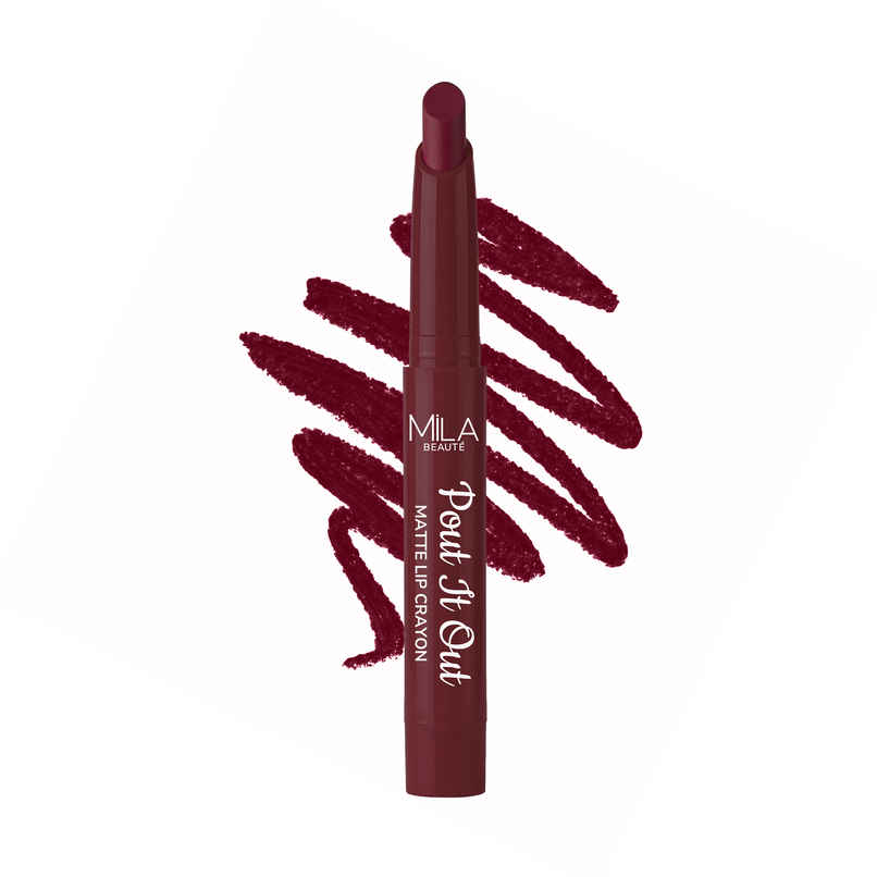 Mila Beaute Pout It Out Lip Crayon Matte Finish Highly Pigmented | 120 Blossom