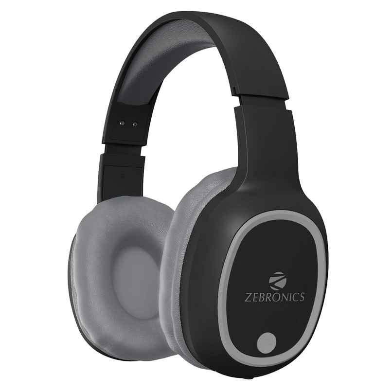 ZEBRONICS THUNDER Bluetooth 5.3 Wireless Headphones with 60H Backup, Gaming Mode, Dual Pairing, ENC, AUX, Micro SD, Voice assistant, Comfortable Earcups, Call Function - Black