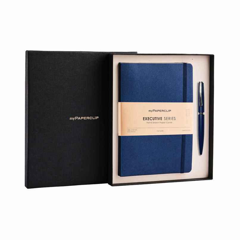 myPAPERCLIP Notebook And Pen Executive Combo Set | Blue myPAPERCLIP Notebook And Pen Executive Combo Set | Blue