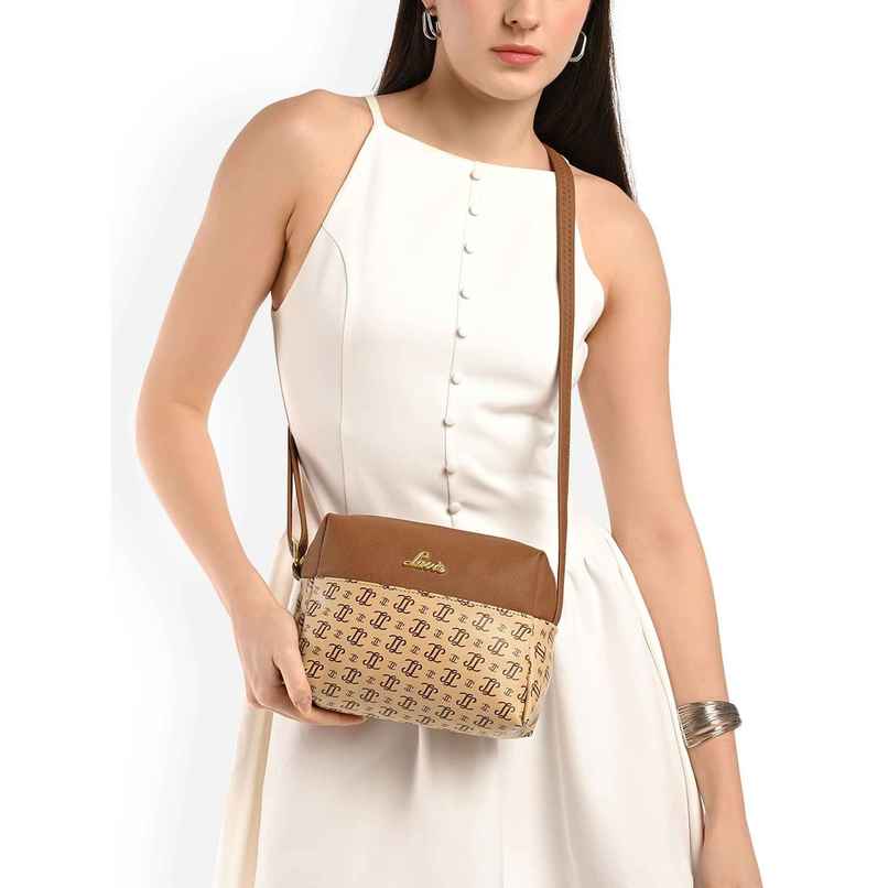 Lavie Women's Mono Ll Senna Box Crossbody Sling Bag | Ladies Purse Handbag | Taupe Lavie Women's Mono Ll Senna Box Crossbody Sling Bag | Ladies Purse Handbag | Taupe