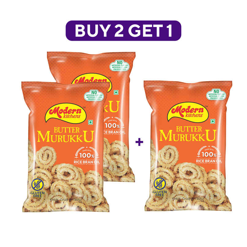 Modern Kitchen Butter Murukku - Rice Brain Oil Combo Modern Kitchen Butter Murukku - Rice Brain Oil Combo