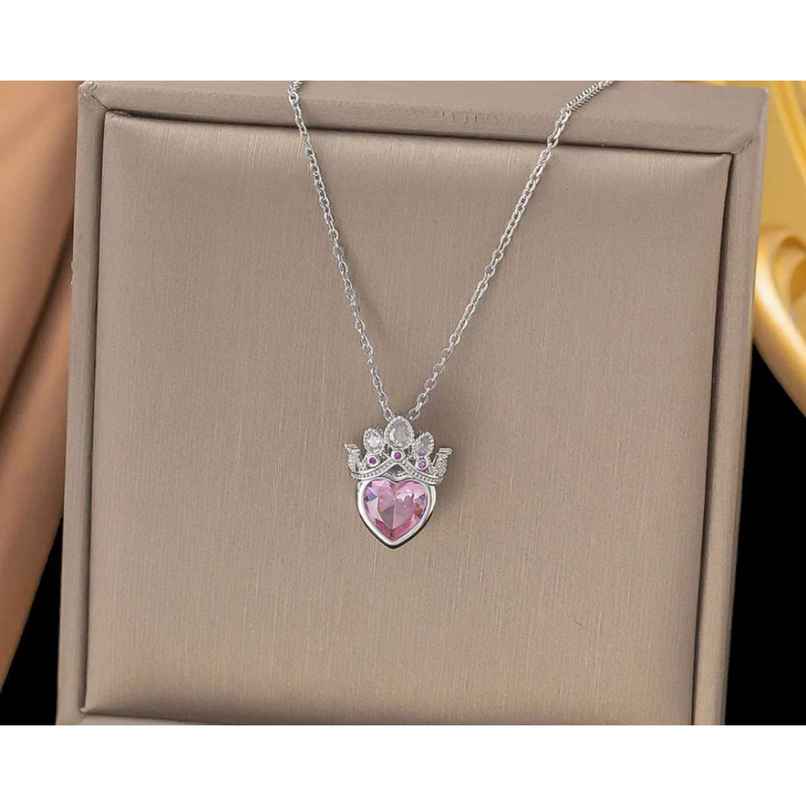 Estailo Fashion Women's Jewellery Necklace & Pendants Red Pink One Size | N0000467