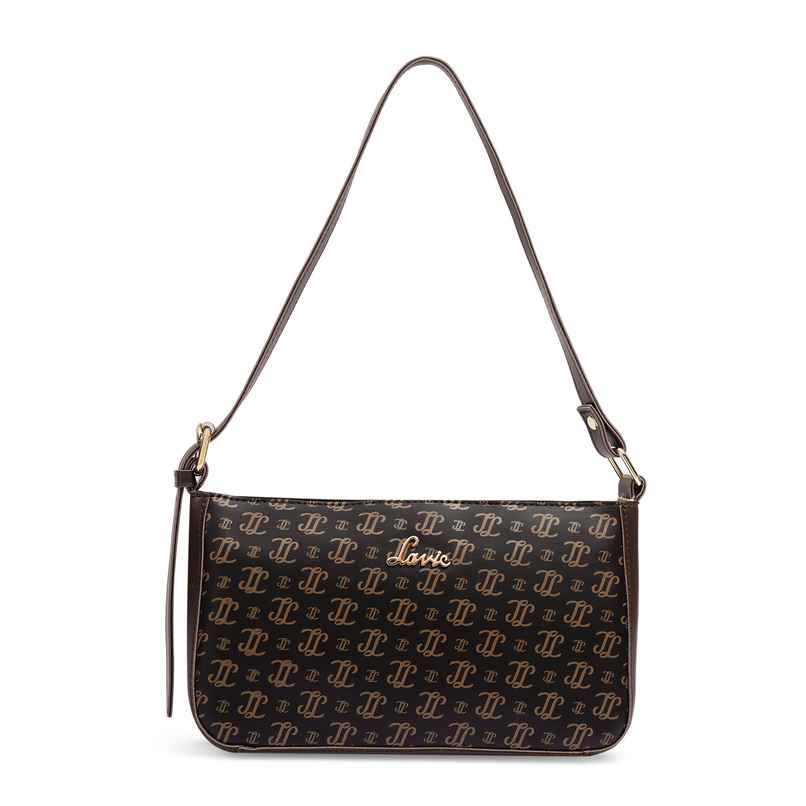 Lavie Women's Ember Monogram LL Print Cross Body Sling Bag | Ladies Purse Handbag | Choco Lavie Women's Ember Monogram LL Print Cross Body Sling Bag | Ladies Purse Handbag | Choco