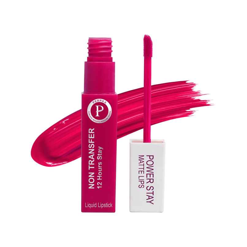 PERPAA Beauty Powerstay Liquid Matte Lipstick, Vitamin E | Deep Pink Matte PERPAA Beauty Powerstay Liquid Matte Lipstick, Vitamin E | Deep Pink Matte