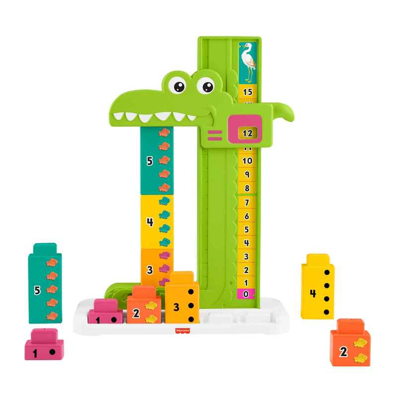 Fisher Price Adding Alligator Educational Toy with 10 Stacking Blocks for Preschool Kids Fisher Price Adding Alligator Educational Toy with 10 Stacking Blocks for Preschool Kids