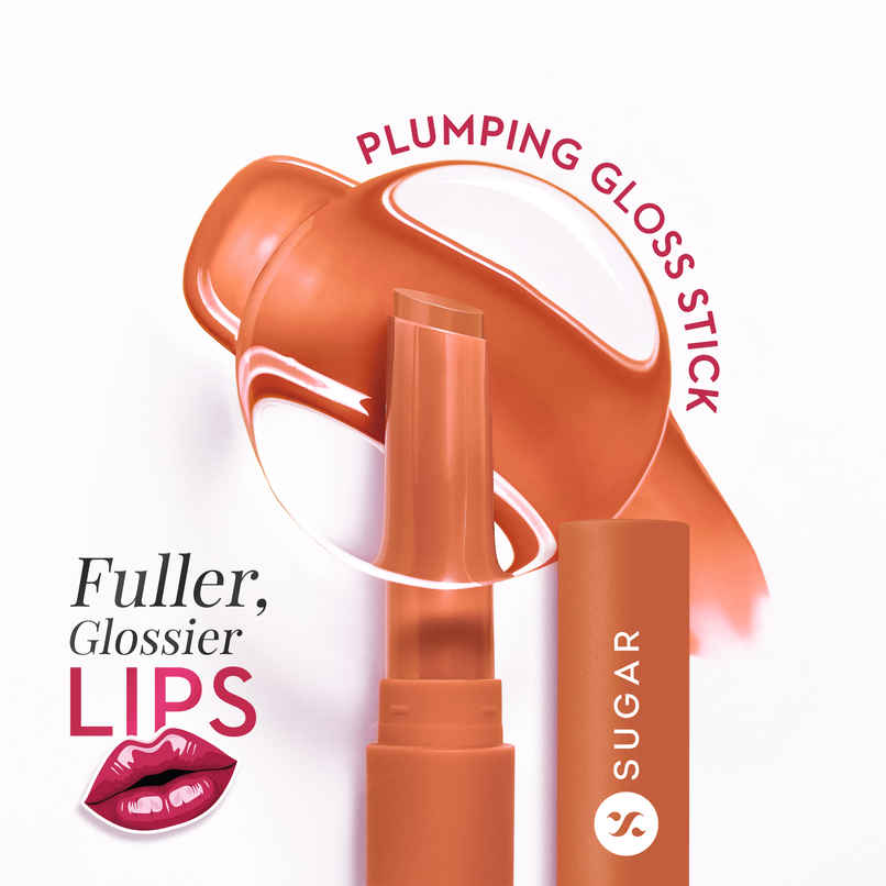 SUGAR Cosmetics Glide Peptide Plumping Gloss Stick|01 Peach Ping SUGAR Cosmetics Glide Peptide Plumping Gloss Stick|01 Peach Ping