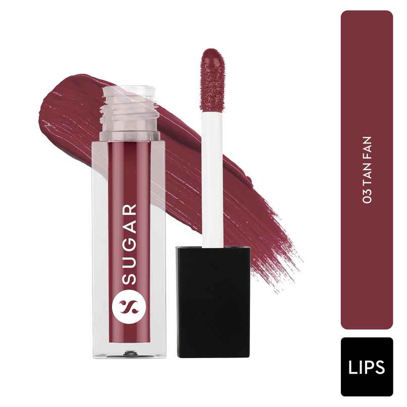 SUGAR Cosmetics Me Not Liquid Lipstick - Tan Fan | Sulphate Free SUGAR Cosmetics Me Not Liquid Lipstick - Tan Fan | Sulphate Free