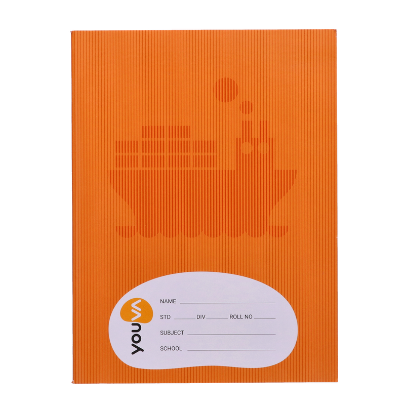 Navneet Youva | Brown Cover Double Line Soft Bound Notebook (18 cm x 24 cm, 172 Pages, Assorted)