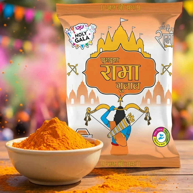 Rama Gulal Orange For Holi | Tomuncle