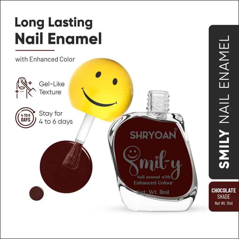 Shryoan Smily Nail Enamel with Enhanced Colour | Chocolate