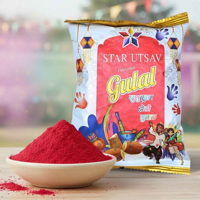 Utsav Gulal for Holi | Red | Star