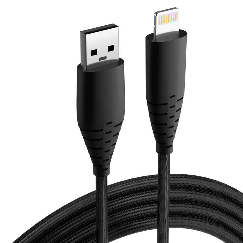 Ailkin USB to Lightning Cable | 3A Fast Charging | 1.5 M | For iPhone, iPad, Airpods | Black Ailkin USB to Lightning Cable | 3A Fast Charging | 1.5 M | For iPhone, iPad, Airpods | Black