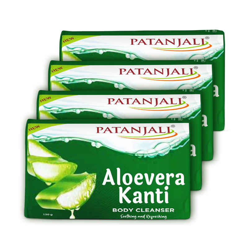 Patanjali Aloe Vera Kanti Body Cleanser - Moisturising and Refreshing Herbal Soap Patanjali Aloe Vera Kanti Body Cleanser - Moisturising and Refreshing Herbal Soap