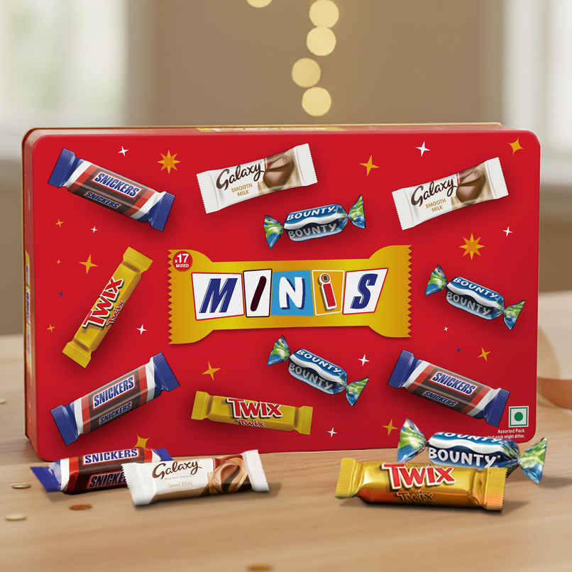 Snickers Mixed Minis Rakhi Chocolate Gift Tin Snickers Mixed Minis Rakhi Chocolate Gift Tin