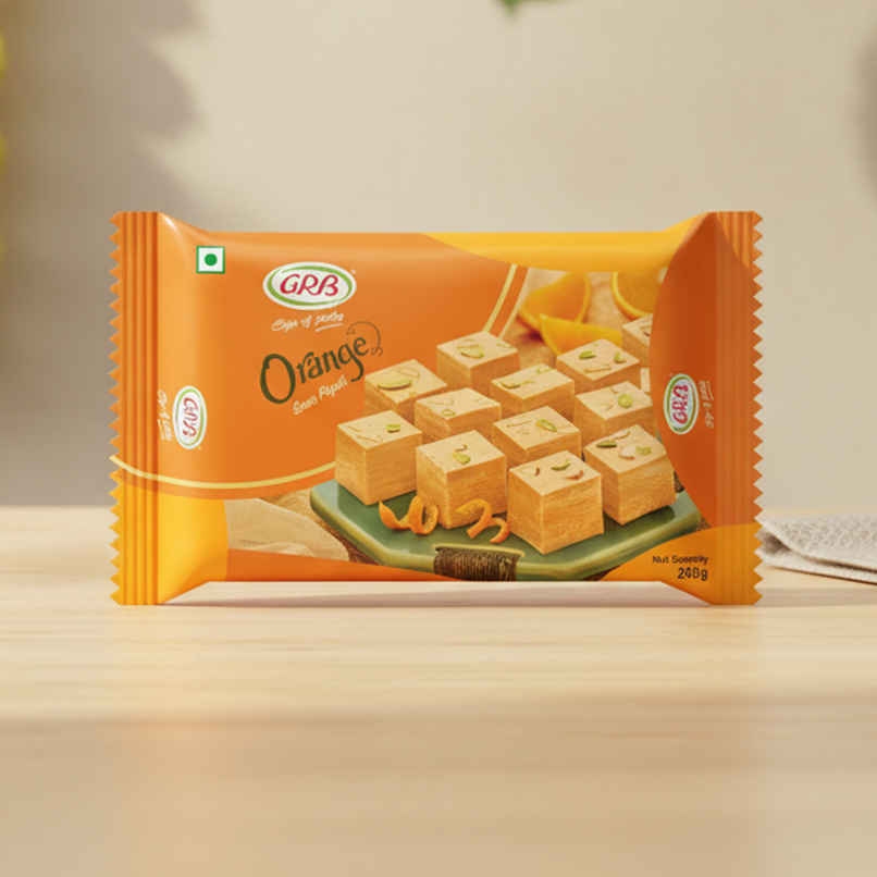 GRB Orange Soan Papdi | Traditional Indian Sweet