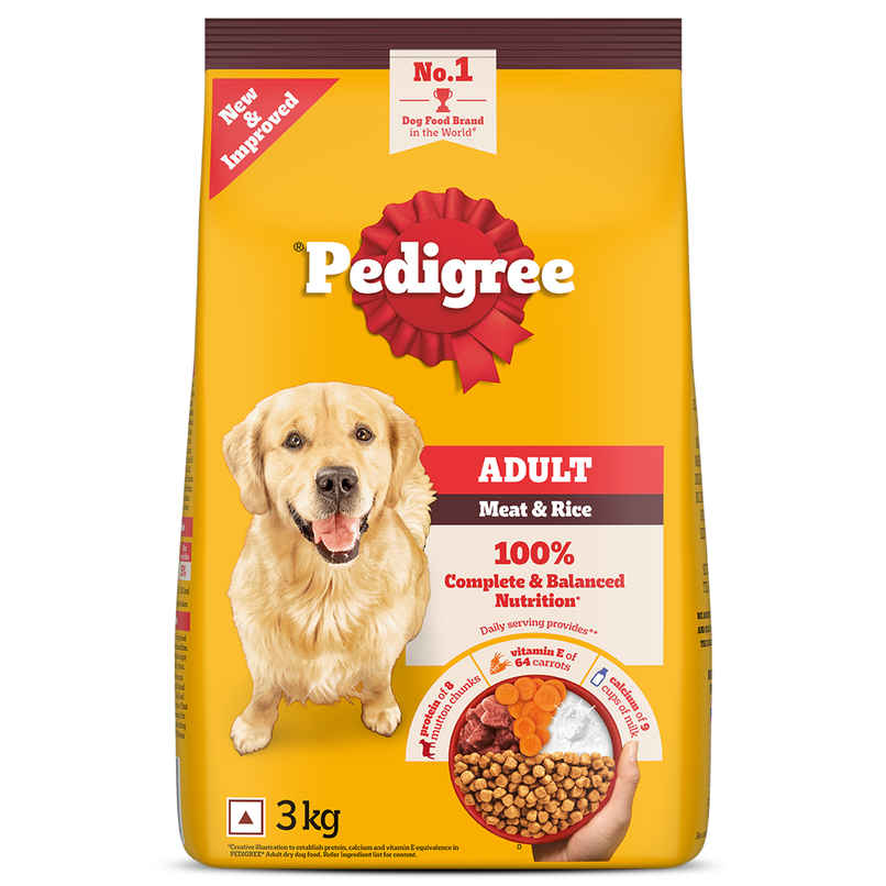 Pedigree Adult Meat & Rice Dry Dog Food