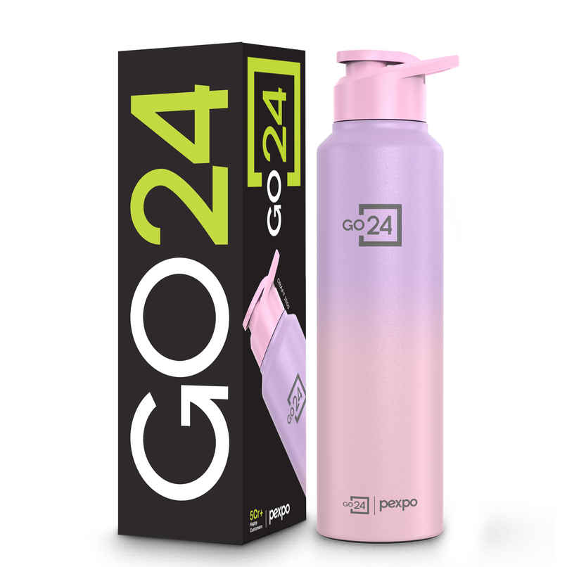 Go24 | Pexpo Craft Pro 1000 Ombre Stainless Steel Bottle | Purple Pink - 950 ml