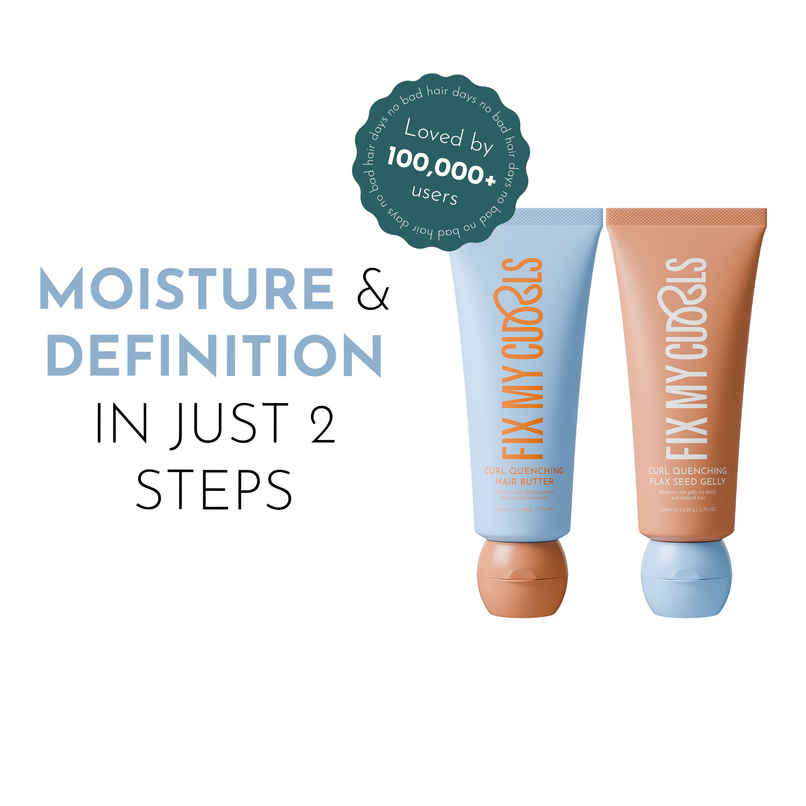 Fix My Curls Curl Quenching Moisture Styling Duo | For Curly, Wavy, Dry, Frizzy Hair, Frizz Control