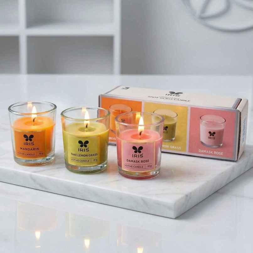 IRIS Shot Glass Candle | 40 g Each IRIS Shot Glass Candle | 40 g Each