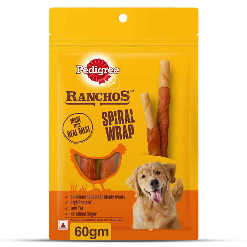 Pedigree Ranchos Spiral Wrap 1+ Y | Dog Treats | Chicken & Smokey Lamb Flavour Pedigree Ranchos Spiral Wrap 1+ Y | Dog Treats | Chicken & Smokey Lamb Flavour