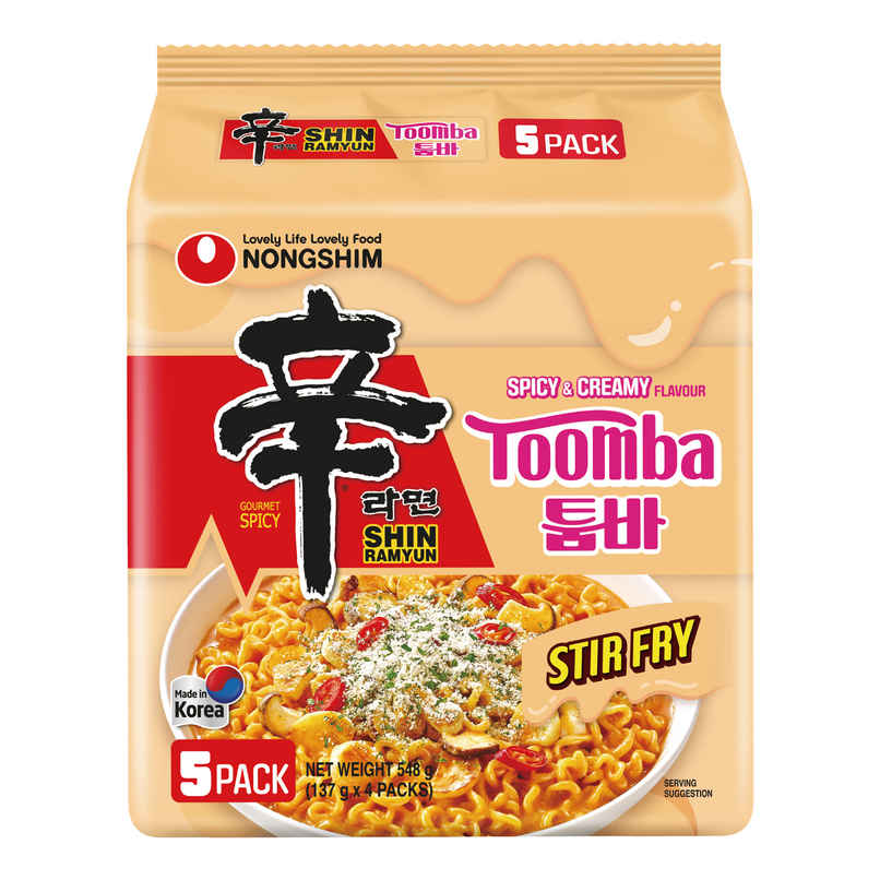 Nongshim Shin Ramyun Stir Fry Toomba - Spicy And Creamy Flavour