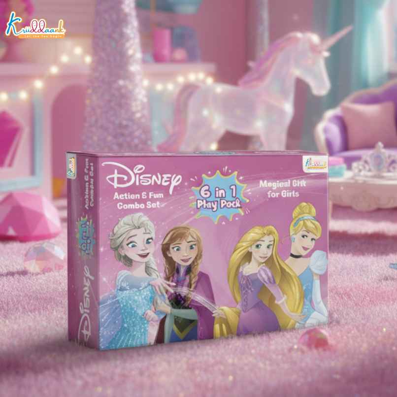 Kriiddaank Disney 6 In 1 Gift Pack for Girls Assorted Play Set Birthday Return Combo for 3 Years Kriiddaank Disney 6 In 1 Gift Pack for Girls Assorted Play Set Birthday Return Combo for 3 Years