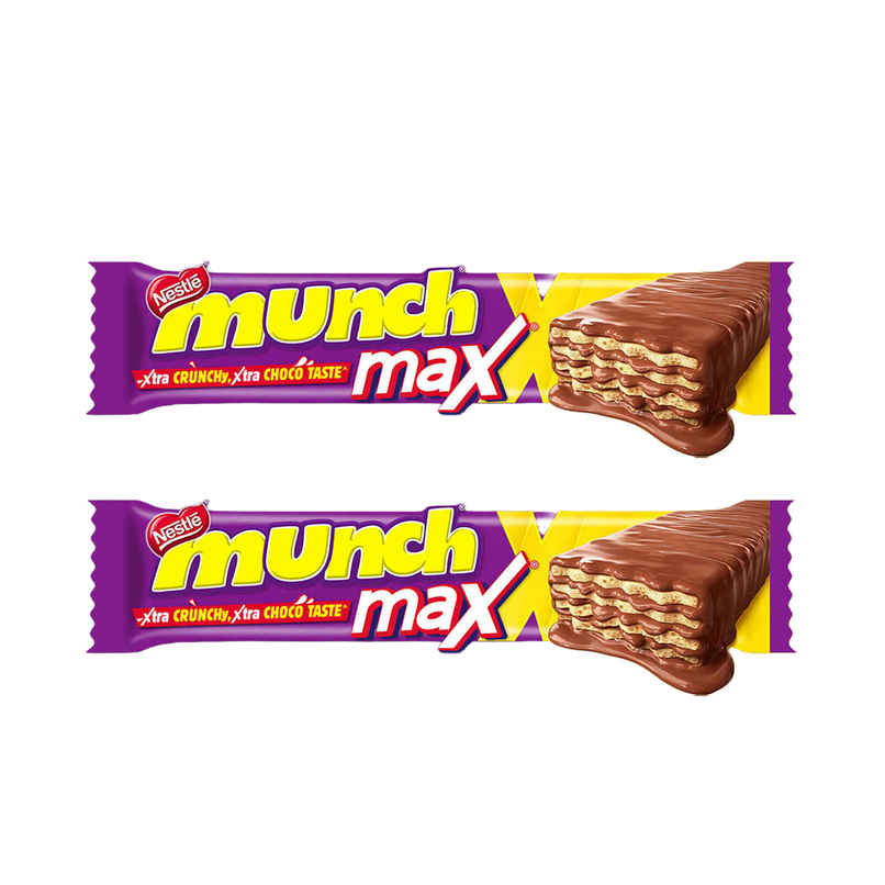 Nestle Munch Max Choco Coated Crunchy Wafer Bar Combo