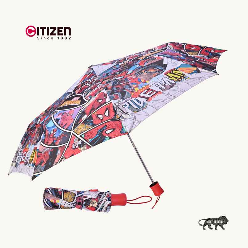 Citizen 3 Fold Manual Kids Umbrella Spiderman Print