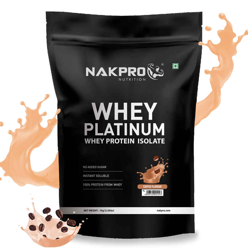Nakpro Platinum Whey Protein Isolate Coffee 28G Protein 6.4G Bcaa