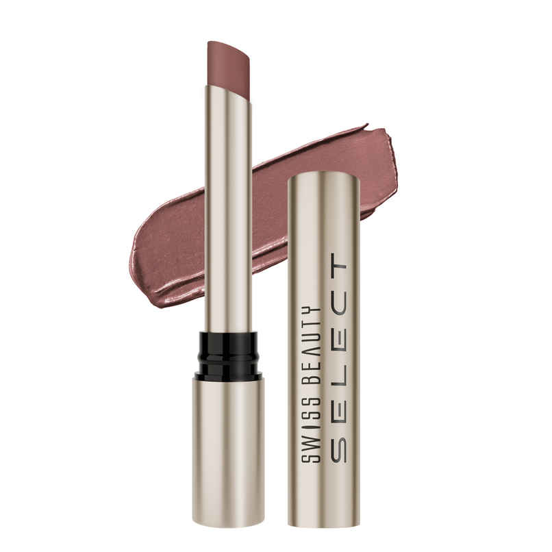 Swiss Beauty Select High On Shine Creamy Lipstick | With Mirror-Shine Finish | 12 Cocoa Charisma