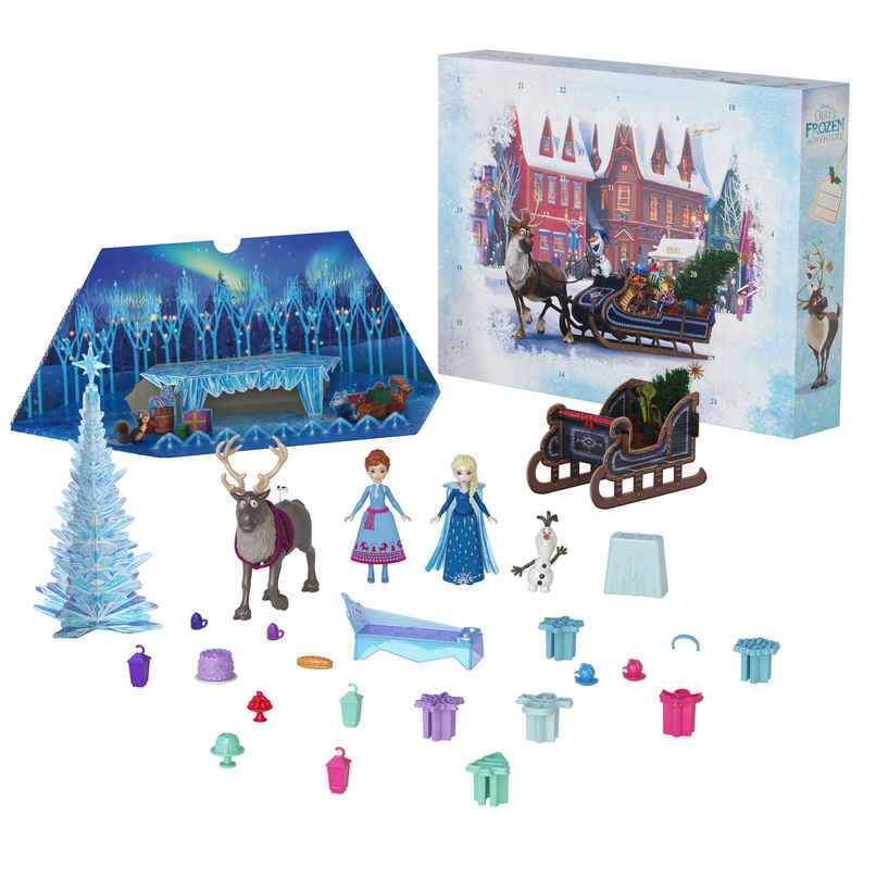 Disney Frozen Toy Set | Advent Calendar | Anna & Elsa | Moldable Sand & 24 Play Pieces