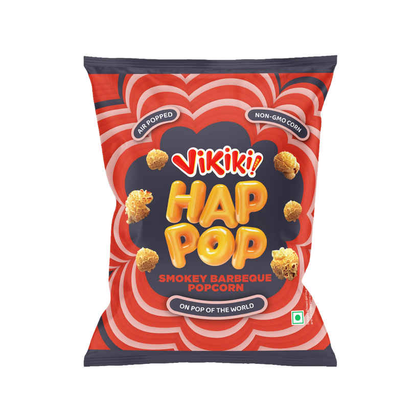 Vikiki Snak HapPop Ready to eat Popcorn | Smokey Barbeque