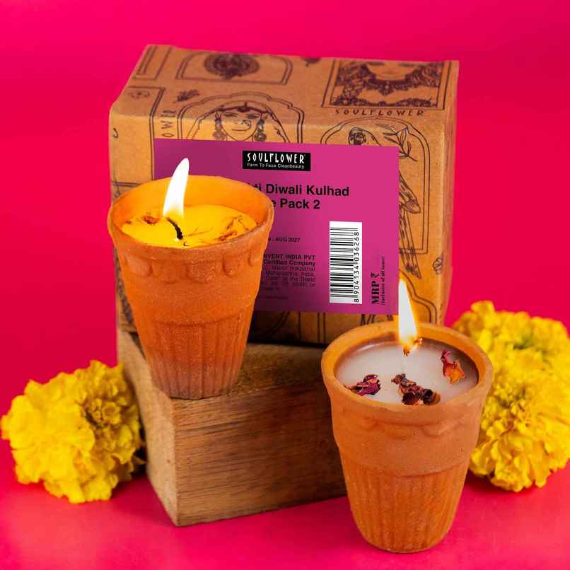 Soulflower Chai Kulhad Scented Candles Soulflower Chai Kulhad Scented Candles