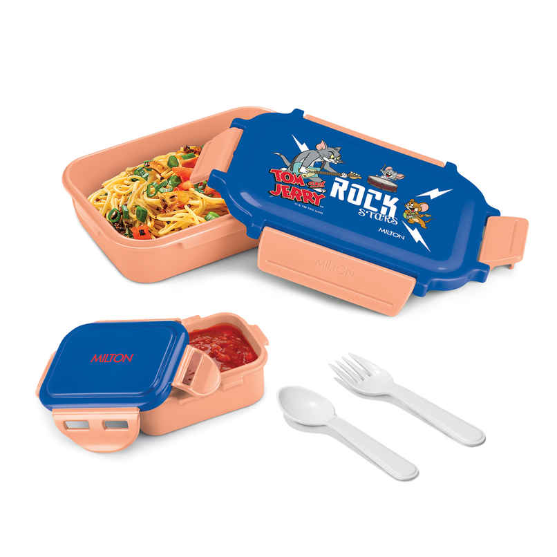 Milton Sherry Kids Tiffin Lunch Box | 520 ml | Peach | Tom & Jerry Milton Sherry Kids Tiffin Lunch Box | 520 ml | Peach | Tom & Jerry