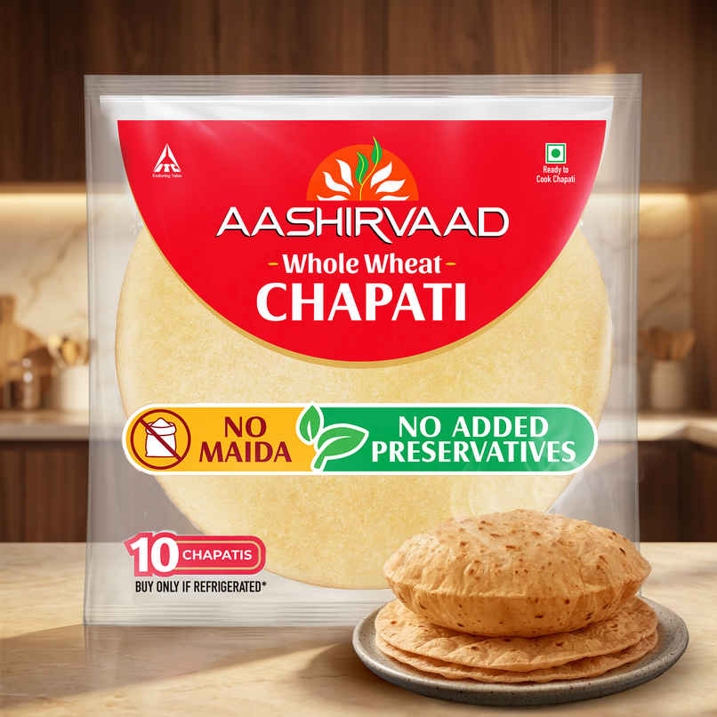 Aashirvaad Chapati made from Atta | No Added Preservatives Aashirvaad Chapati made from Atta | No Added Preservatives