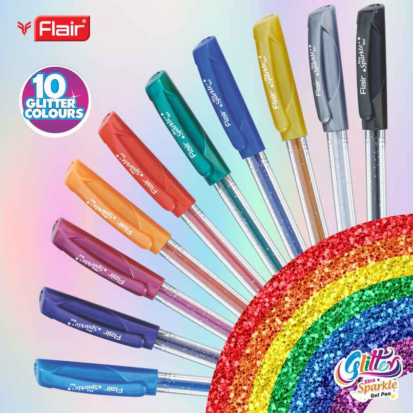Flair Glitter Pen Pack Of 10 Flair Glitter Pen Pack Of 10