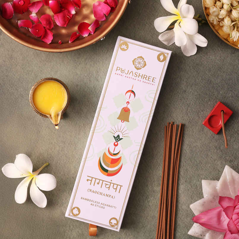 Pujashree Bambooless Agarbatti Nagchampa | 8 Inches