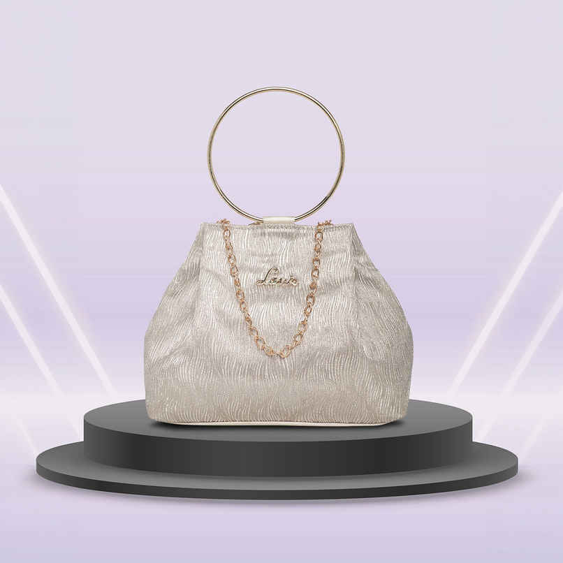 Lavie Women's Alya Structured Potli Bags | Pouches for Festive Seasons & Wedding | Gold Lavie Women's Alya Structured Potli Bags | Pouches for Festive Seasons & Wedding | Gold