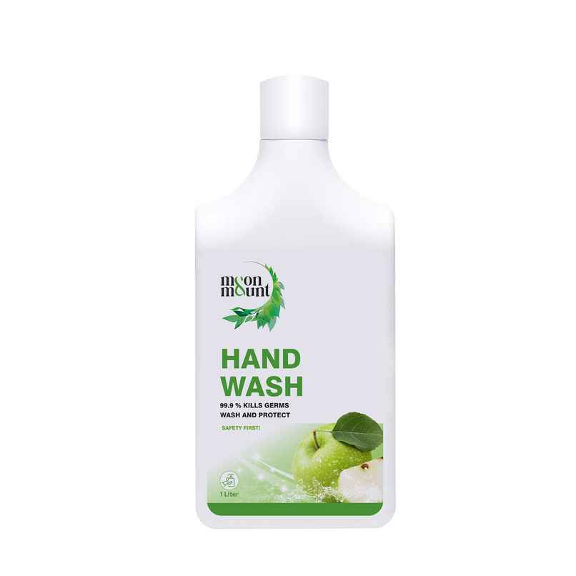 Moon And Mount Hand Wash Protection From Germs Hand Wash Liquids (Green Apple) 1 l