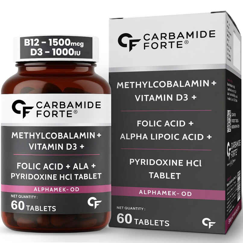 Carbamide Forte Vitamin B12 1500mcg with Vitamin D3 Supplement-60 Tablets Carbamide Forte Vitamin B12 1500mcg with Vitamin D3 Supplement-60 Tablets