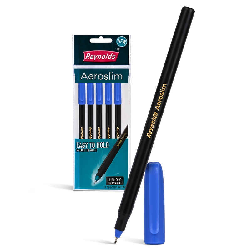 Reynolds Aeroslim Ball Pen Set (5 Blue Pens)