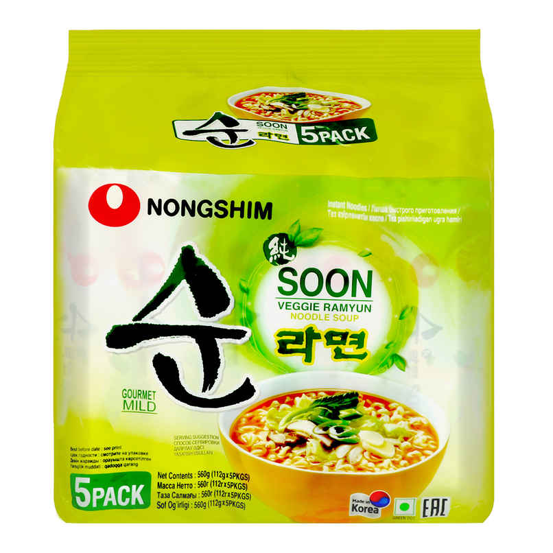Nongshim Soon Veggie Ramyun | 5 In 1 Nongshim Soon Veggie Ramyun | 5 In 1