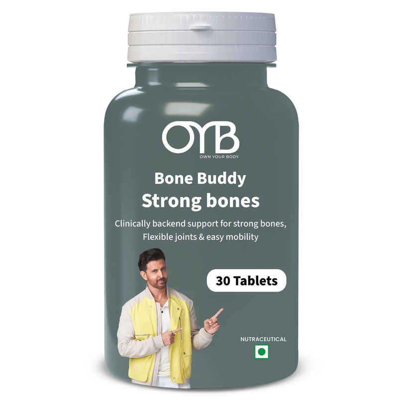 OYB Bone & Joint Support for Strong Bones, Flexible Joints & Easy Mobility | 30 Tablets